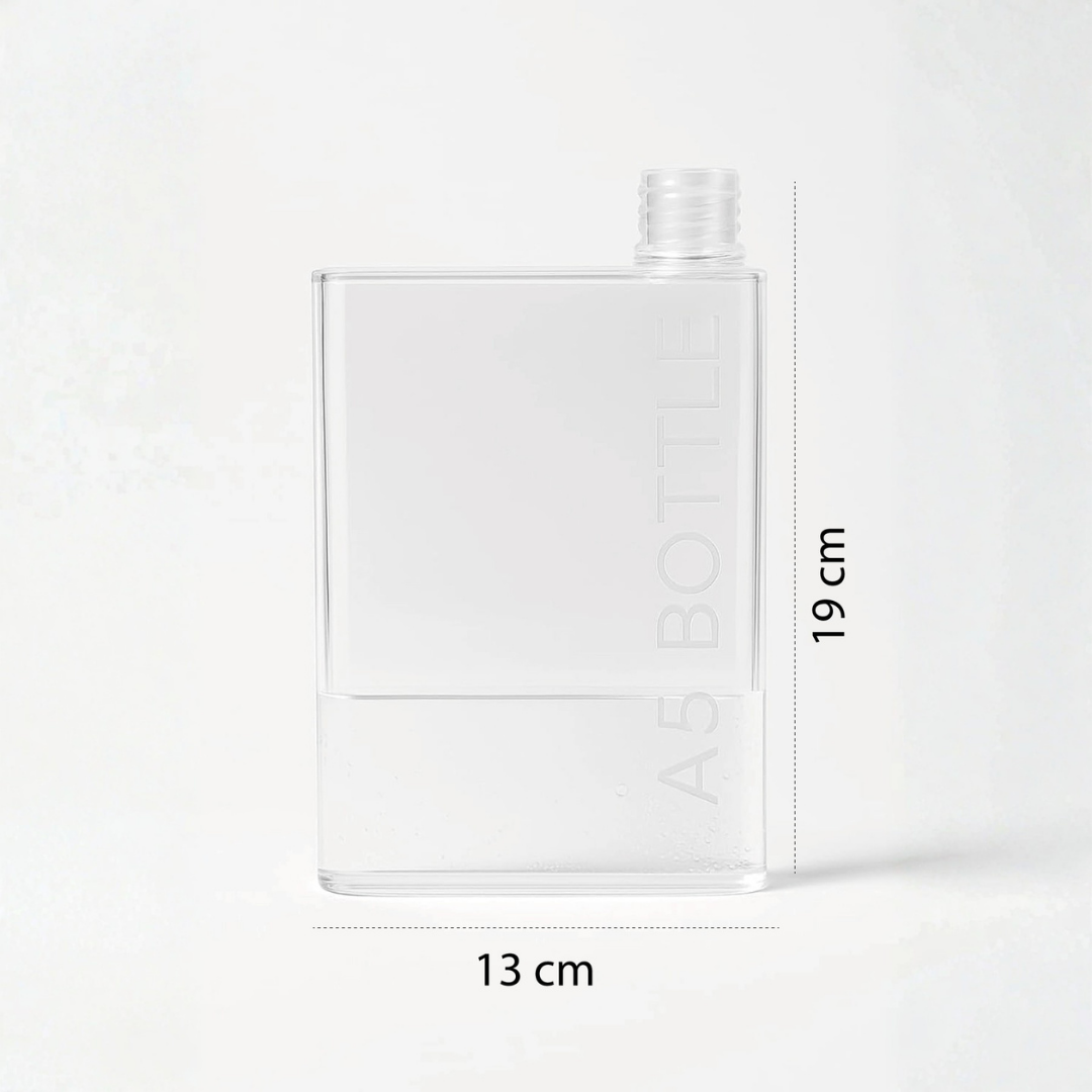 Bottle Motivasyon A5 Su Matarası Şeffaf Pruple 420ml