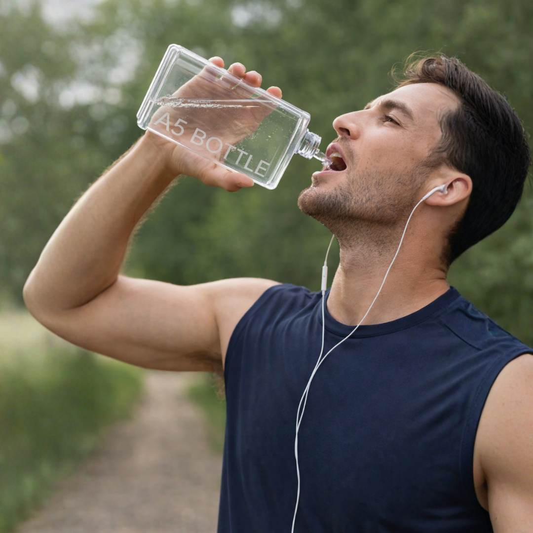 Bottle Motivasyon A5 Su Matarası Şeffaf Pruple 420ml