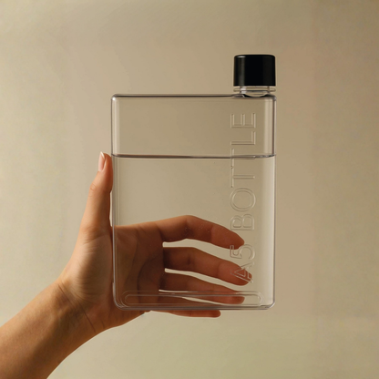 Bottle Motivasyon A5 Su Matarası Şeffaf Pruple 420ml