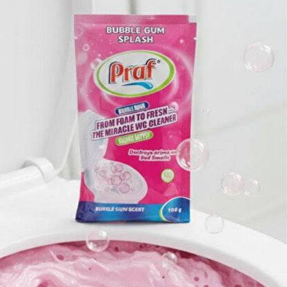Praf Klozet Temizleyici 5'li paket Bubble Gum Splash – Güçlü Temizlik & Kalıcı Ferahlık