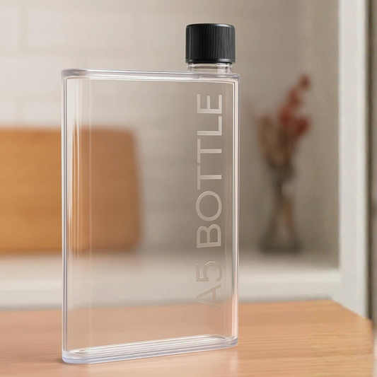 Bottle Motivasyon A5 Su Matarası Şeffaf Pruple 420ml