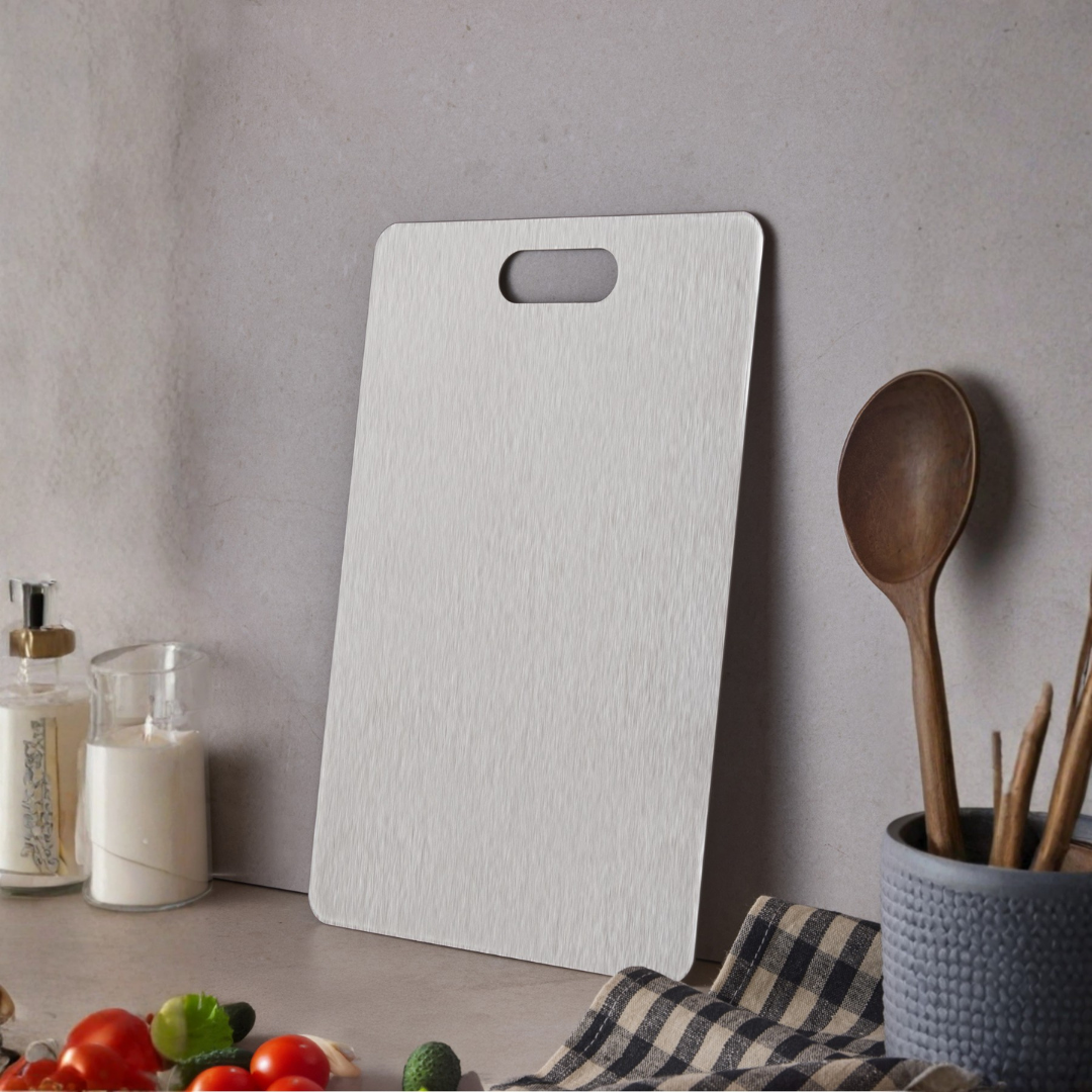Paslanmaz Çelik Antibakteriyel Mutfak Kesme Tahtası 30*20cm