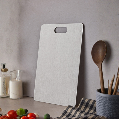 Paslanmaz Çelik Antibakteriyel Mutfak Kesme Tahtası 30*20cm
