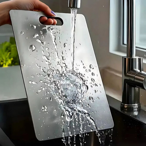 Paslanmaz Çelik Antibakteriyel Mutfak Kesme Tahtası 30*20cm